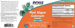 Label for Red Algae Calcium Powder
