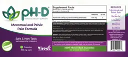 Label for Menstrual and Pelvic Pain Formula