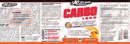 Label for Carbo Load Orange Flavor