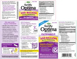Label for Fortify Optima Probiotic Intensive 200 Billion