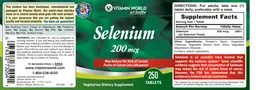 Label for Selenium 200 mcg
