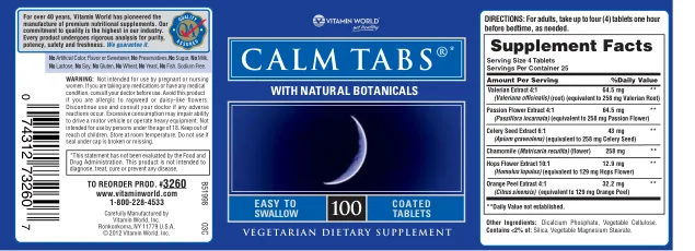 Label for Calm Tabs