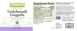 Label for Gokshuradi Guggulu