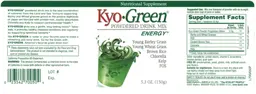 Label for Kyo-Green Powdered Drink Mix