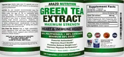 Label for Green Tea Extract Maximum Strength