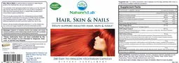Label for Hair, Skin & Nails