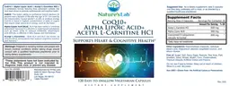 Label for CoQ10 + Alpha Lipoic Acid + Acetyl L-Carnitine HCl