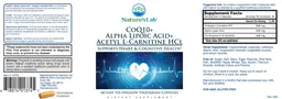 Label for CoQ10 + Alpha Lipoic Acid + Acetyl L-Carnitine HCl
