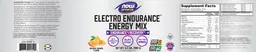 Label for Electro Endurance Natural Orange Flavor