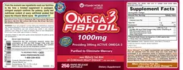 Label for Omega-3 Fish Oil 1000 mg