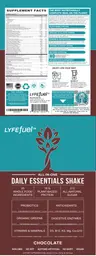 Label for All-In-One Daily Essentials Shake Chocolate