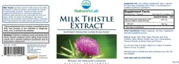 Label for Milk Thistle Extract