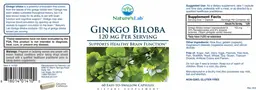 Label for Ginkgo Biloba 120 mg