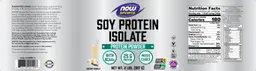 Label for Soy Protein Isolate Creamy Vanilla