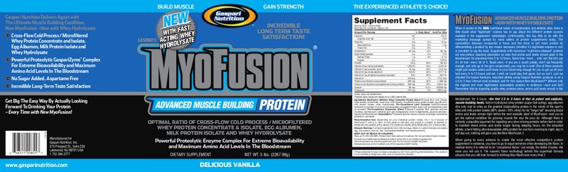 Gaspari's MyoFusion Delicious Vanilla