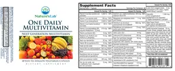 Label for One Daily Multivitamin
