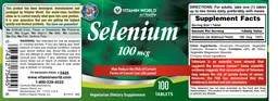 Label for Selenium 100 mcg