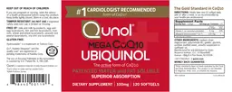 Label for Mega CoQ10 Ubiquinol 100 mg