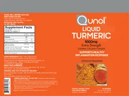Label for Liquid Turmeric Extra Strength 1000 mg Tropical Orange Flavor