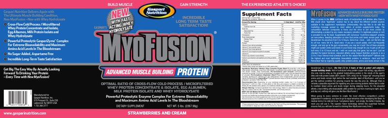 Gaspari's MyoFusion Strawberrires And Cr