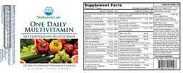 Label for One Daily Multivitamin
