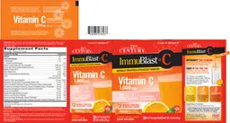 Label for ImmuBlast-C Ultimate Orange Flavor