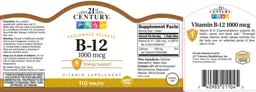 Label for B-12 1000 mcg