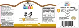Label for B-6 100 mg
