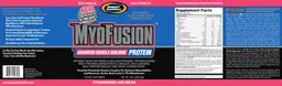 Label for Gaspari's MyoFusion Strawberrires And Cream