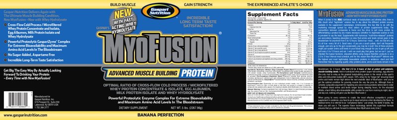 Gaspari's MyoFusion Banana Perfection