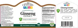Label for Ginseng Extract
