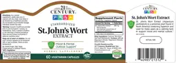 Label for St. John's Wort Extract
