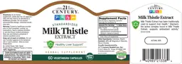Label for Milk Thistle Extract
