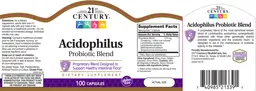 Label for Acidophilus Probiotic Blend