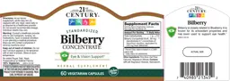 Label for Bilberry Concentrate