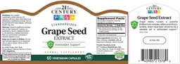 Label for Grape Seed Extract