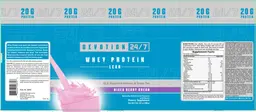Label for Devotion 24/7 Whey Protein Lean Mixed Berry Cream