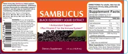 Label for Sambucus Black Elderberry Liquid Extract