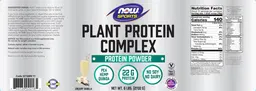 Label for Plant Protein Complex Creamy Vanilla