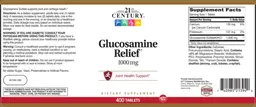 Label for Glucosamine Relief 1000 mg