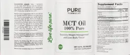 Label for MCT Oil
