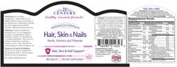 Label for Hair, Skin & Nails