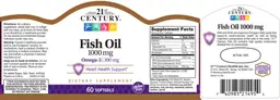 Label for Fish Oil 1000 mg