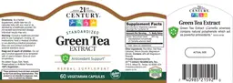 Label for Green Tea Extract