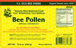 Label for Bee Pollen Whole Granules