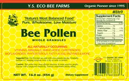 Label for Bee Pollen Whole Granules