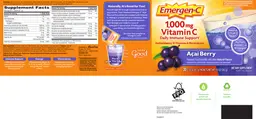 Label for 1,000 mg Vitamin C Acai Berry