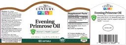 Label for Evening Primrose Oil
