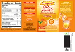 Label for 1,000 mg Vitamin C Tangerine