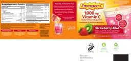 Label for 1,000 mg Vitamin C Strawberry-Kiwi